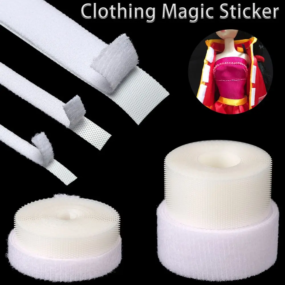 

1 Set Doll Clothes Stickers 6/8/20mm Clothes Fastener Tape Sewing Magic Tape Sticker Paste Strap Couture Clothing Accessories