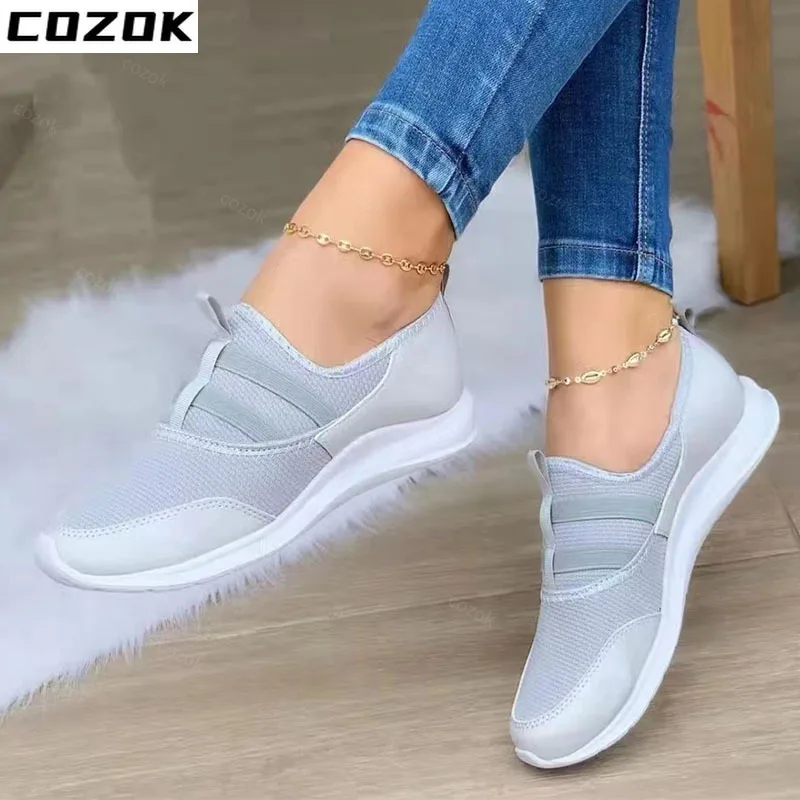 Sneakers Summer New 2022 Running Feminino Female Vulcanized Shoes Women Casual Shoes Fashion Breathable Walking Mesh Flat Shoes
