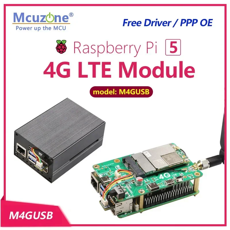 (Модель: M4GUSB) Raspberry Pi 5_4G LTE модуль без драйвера RPi OS ubuntu