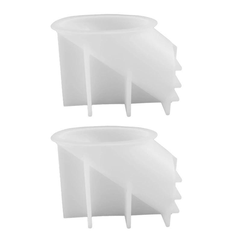 LX9D формы для книг смолы 3D скошенная Форма цилиндра силиконовые эпоксидного литья