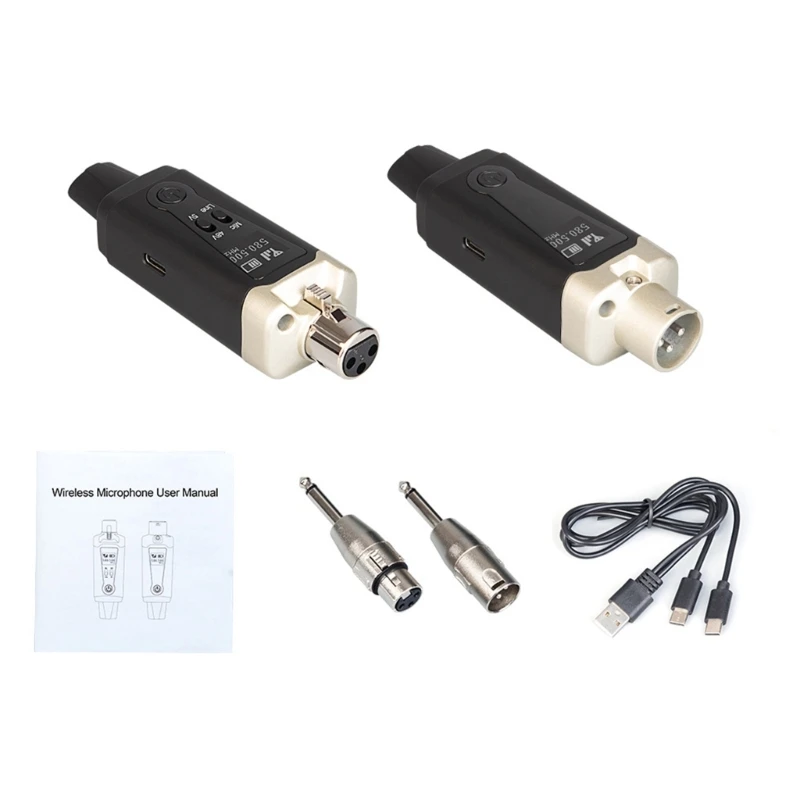 

Wireless Microphone System with 1000mAh Battery Stable Signal Great Sound Quality Stable Receiving Signal DropShipping