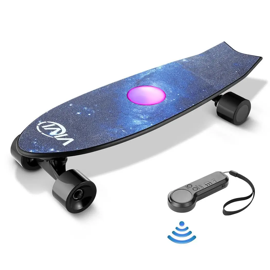 Electric Skateboard 350W  Colorful Fish Shape Board with Wirless Remote Control 2000mAh Lithium Battery 7-10km