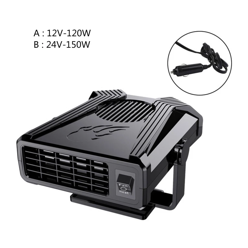 

Portable Car Heater Fan Anti-Fog 24V 12V Fan Windshield Defroster Auto Warmer Air Blower Vehicle Demister Heating Dryer
