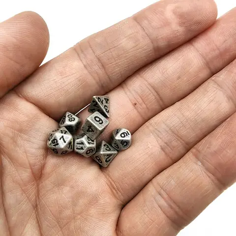 Металлические кости набор 7 штук