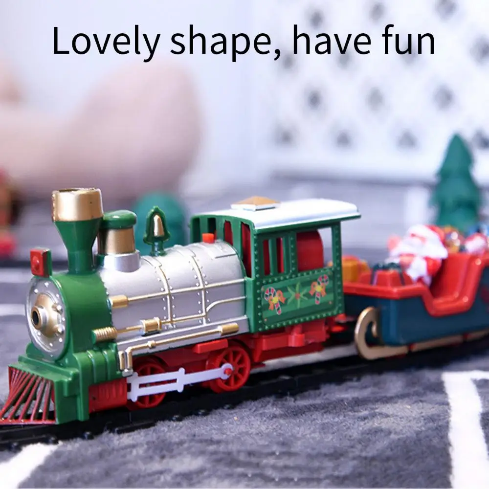 Детская игрушка, Классический Рождественский Электрический Железнодорожный автомобиль, набор поездов с музыкальсветильник, подарок