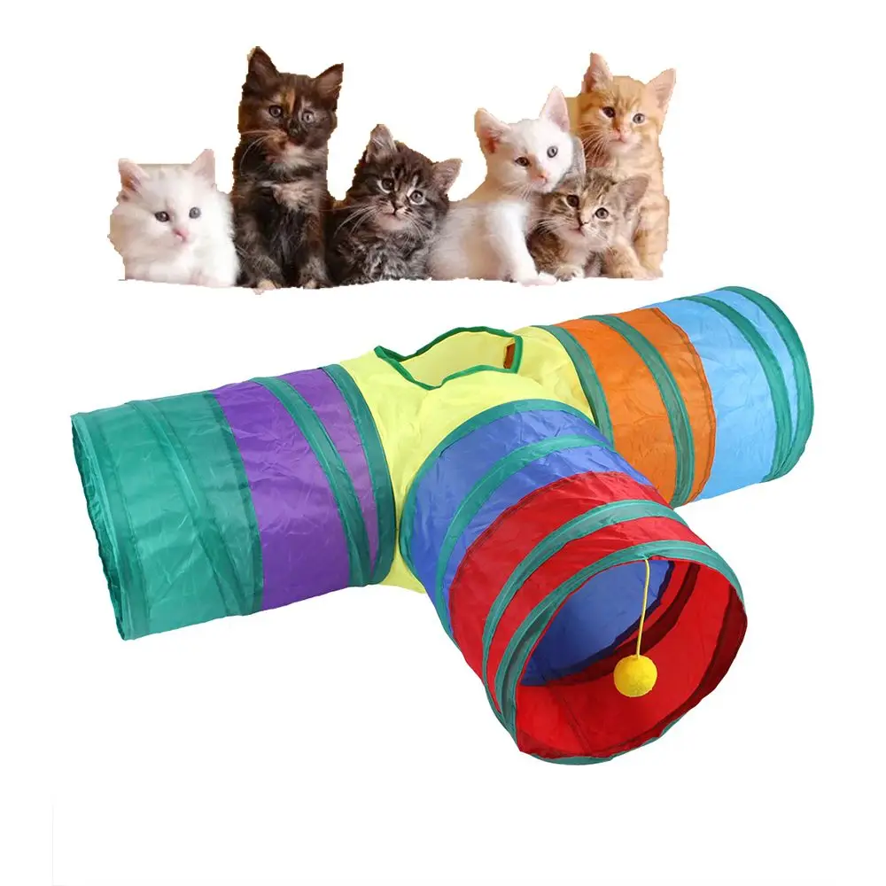 

New Collapsible Small Animals Toy Tubes Cat Tunnel Guinea Pig Tunnels Pet Game Tunnels