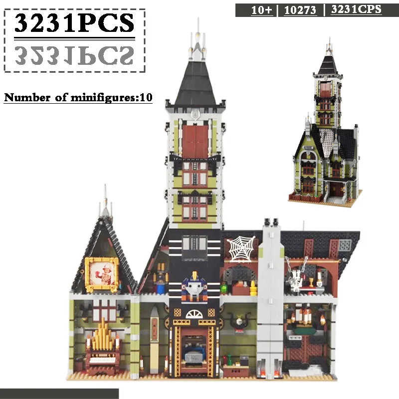 

New Haunted House Series Toys 3464PCS 10273 Brick Compatible 10753 Brick Kids Educational Toy Christmas Gift Birthday Gift Set