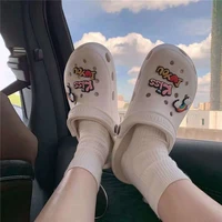 hollow out sandals shoes female student korean man women couple summer slipper wear home slippers