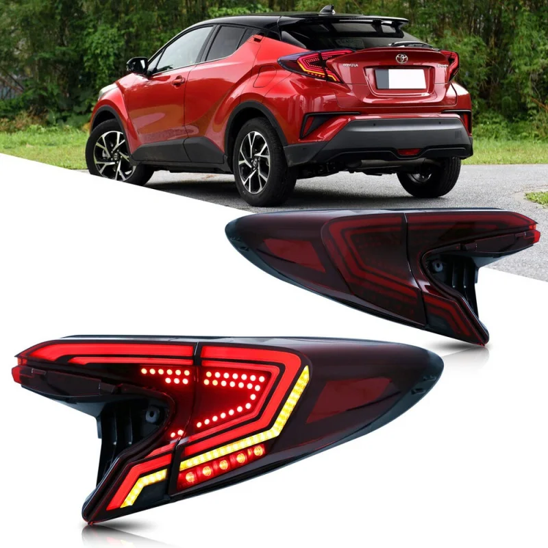 

LED Red Tail Lights For Toyota CHR 2018-2020 Animation Rear Lamps Assembly