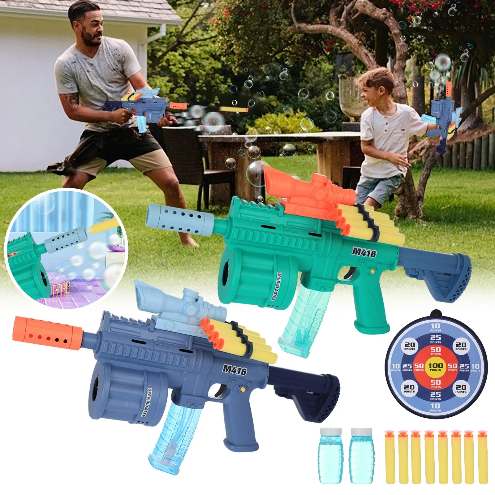 

Sound Toy And Sound Eight Bubble 1 Bubble Light Gun3in Bubble Bullet 100ml Soft Bable Toy Bubbles for Toddlers