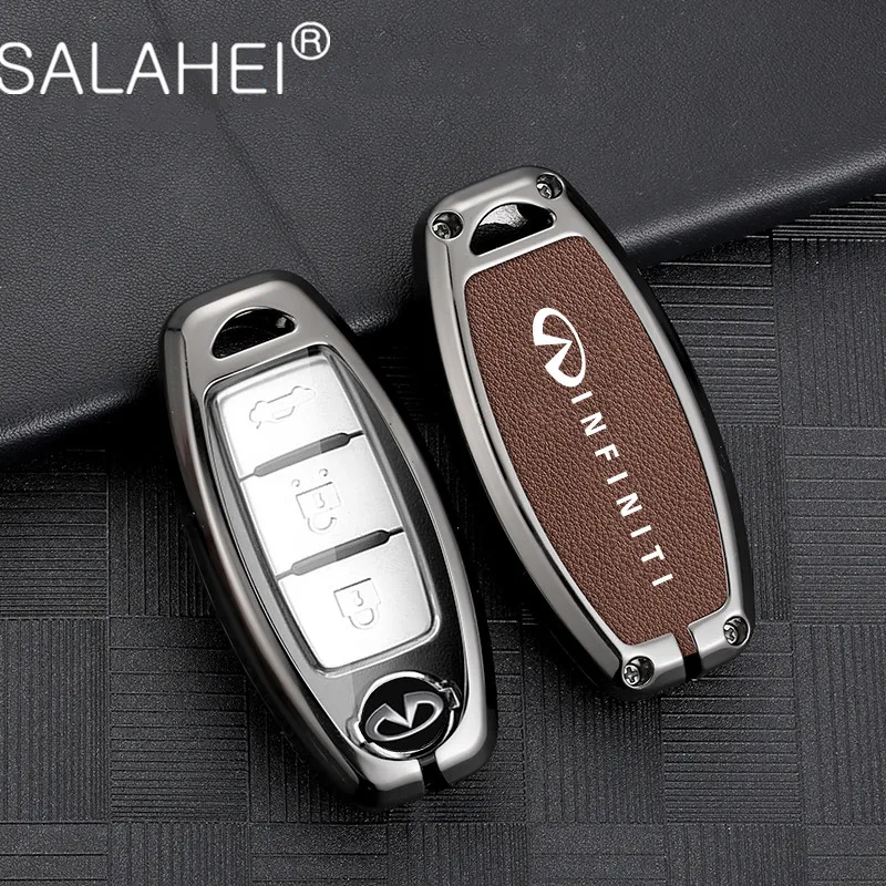 

Zinc Alloy Leather Car Key Cover Case Shell Bag For Infiniti FX35 QX60 Q50 EX FX G25 Q60 Q70 QX55 G37 JX35 QX50 QX80 Accessories