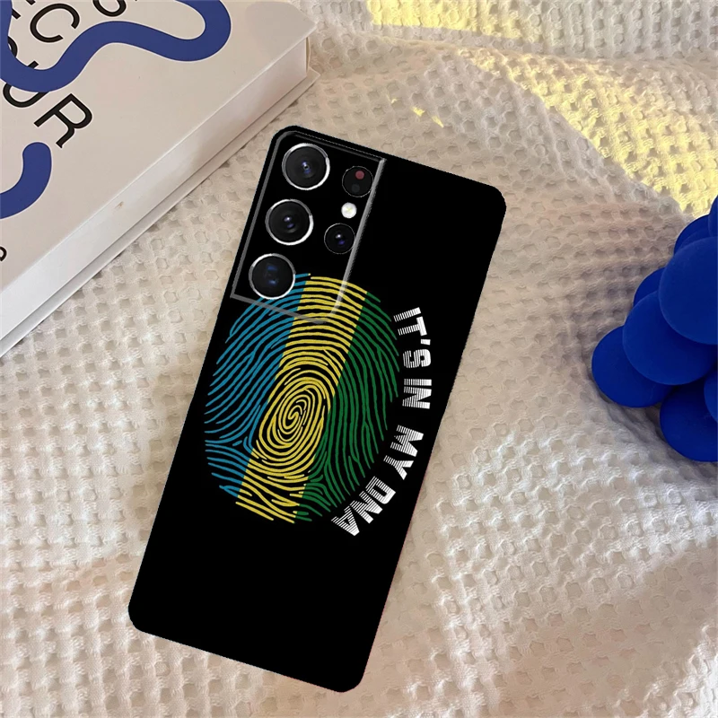 Чехол для телефона с флагом Габона Samsung Galaxy S25 Ultra S9 S10 S20 S22 S21 S23 Plus S24 FE Portector Cover