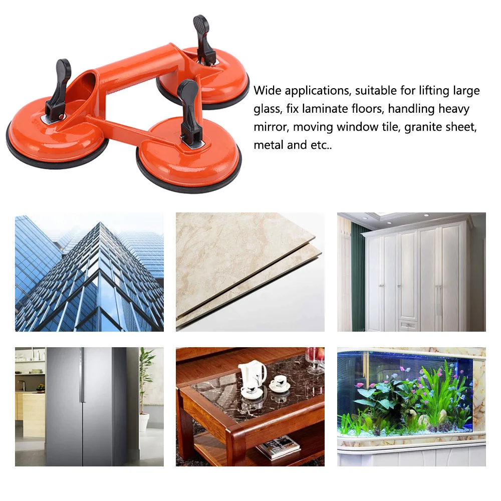 Вакуумная присоска из алюминиевого сплава с 3 захватами большой емкостью съемник