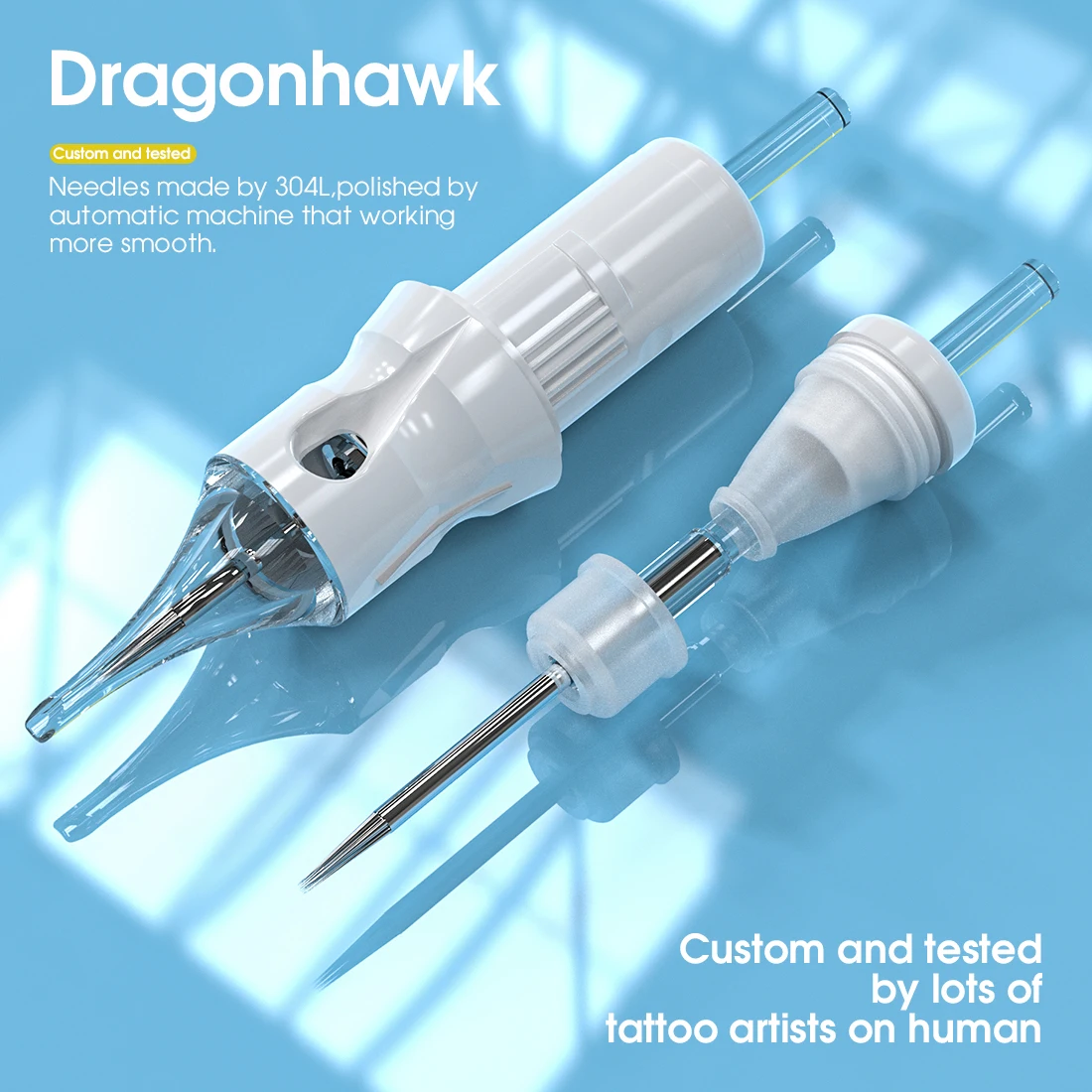 Dragonhawk X7 Tattoo AI Display Wireless Pen Machine Kit Professional Brushless Motor Pen Tattoo Supplies Cartridge Set images - 6