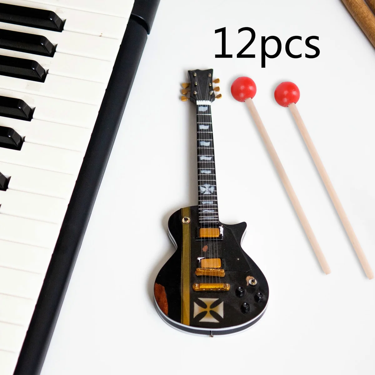 

Musical Toy Drumsticks Percussion Mallets Sticks Multi Purpose Xylophone Chime Bell Stick Wood Handle Musical