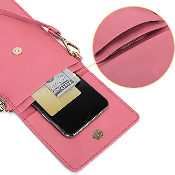 Crossbody Phone Purse for Women, Lightweight Shoulder Wallet PU  Phone Case Bag