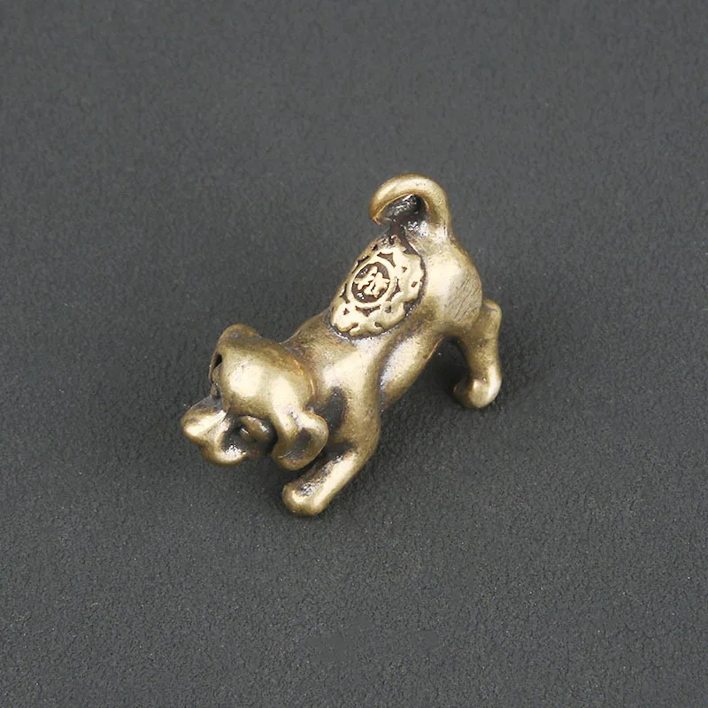 Латунная подвеска wangcai со знаками Зодиака в виде собаки ручная работа старый