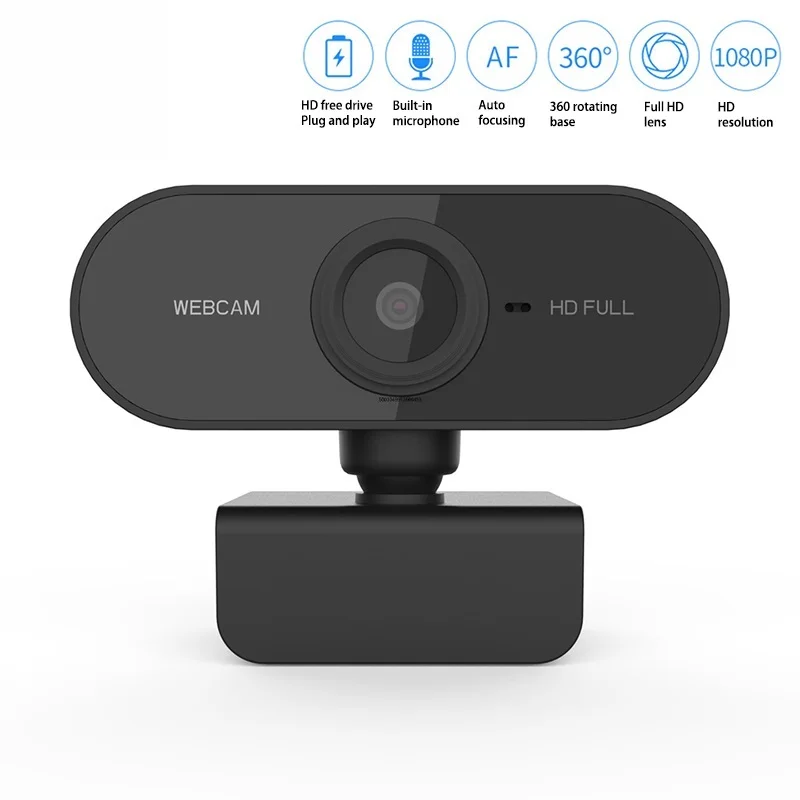 

Мини-веб-камера с автофокусом, Full HD, 1080P, USB