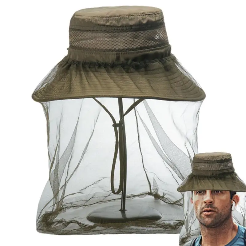 Шляпа с сеткой для головы мужчин защита быстросохнущая летняя солнцезащитная