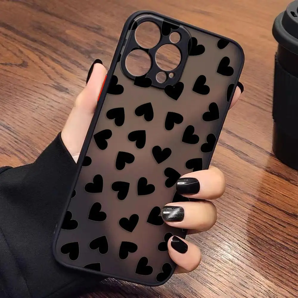 Matte Phone Case for iPhone 14 13 11 12 MINI Pro XS Max XR X 7 8 SE 2022 2020 6 6S Plus Case Funda Beautiful Small Fresh Flowers