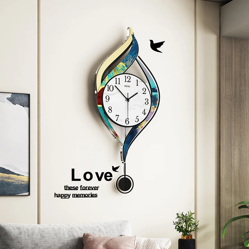 

Luxury Decorated Wall Clocks Modern Living Room Creative Wall Clock Room Decorations Relojes De Pared Home and Decoration