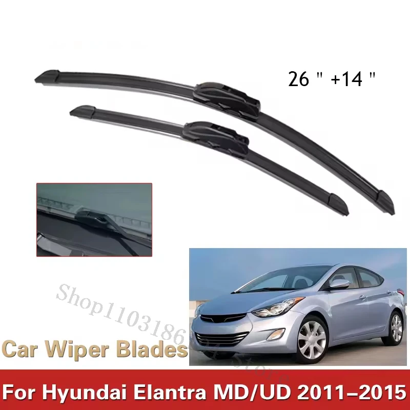 

Передние щетки стеклоочистителя для Hyundai Elantra MD/UD 2011-2015, лобовое стекло, переднее окно 26 "+ 14"