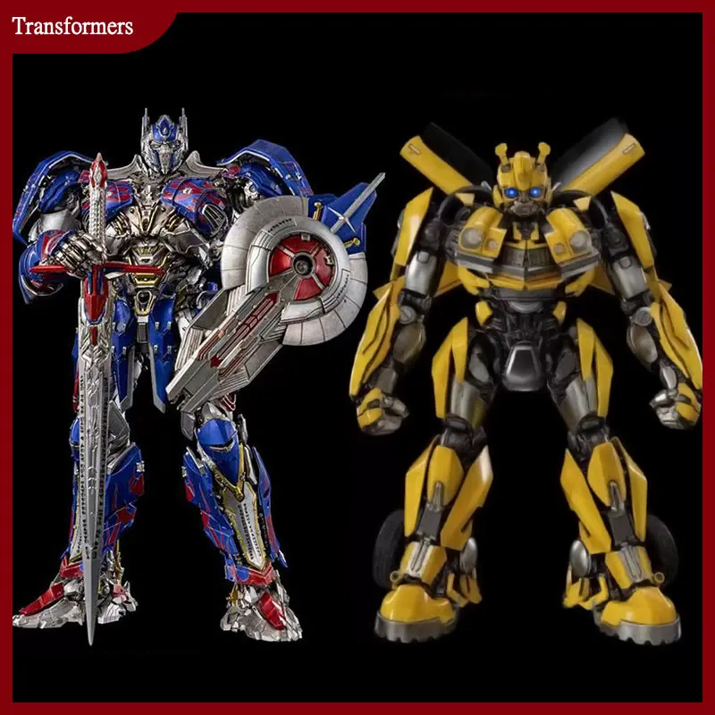 

Оригинальные Трансформеры Threezero The Last Knight Dlx Autobot из металлического материала аниме Коллекционные фигурки модели игрушки 28 см