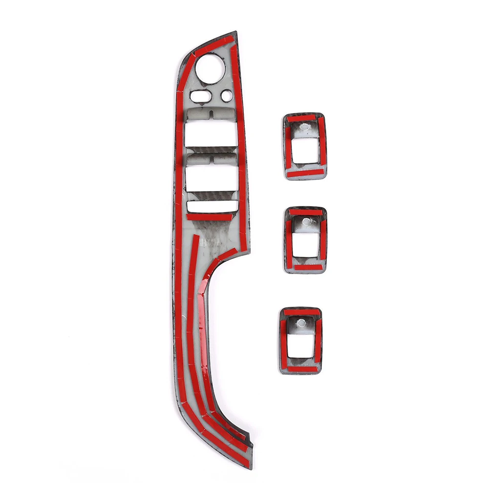 

1 Set Door Window Control Glass Switch Lift Button Cover Trim Carbon Fiber RHD Car Fit For BMW 3 Serie E90 Sedan