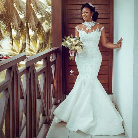 Свадебное платье LOVEYING русалка с кружевом