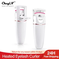 ckeyin electric heated eyelash curler eyelash clamp silicone safe natural long lasting lash curling tool fast heat makeup helper