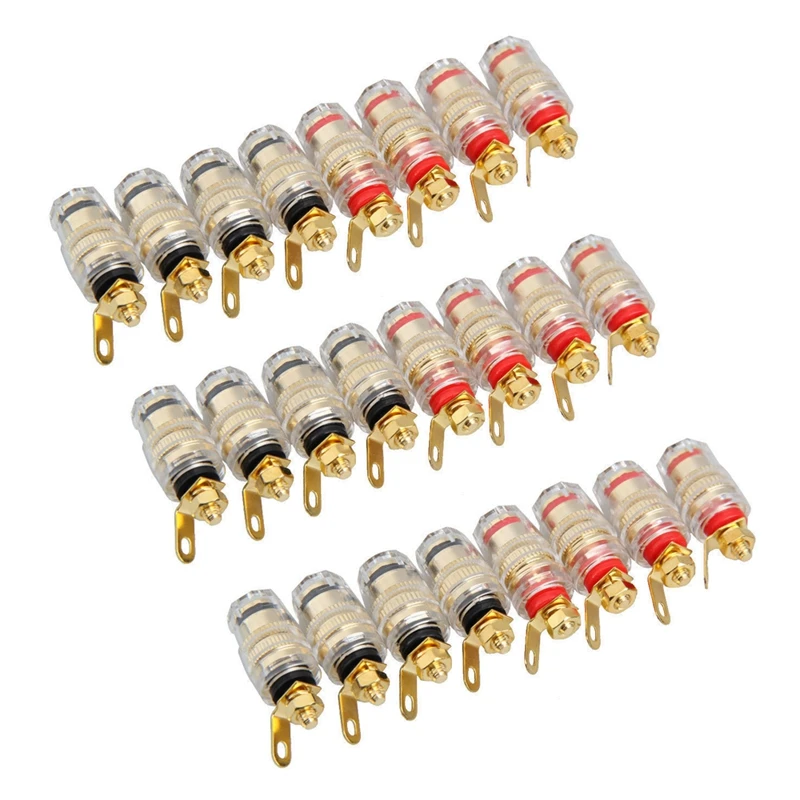 

24Pcs 4Mm Amplifier Speaker Terminal Binding Post Banana Plug Jack