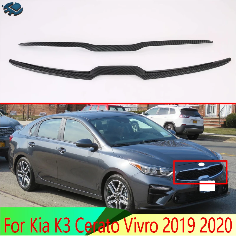Фото Новая высококачественная решетка радиатора (накладка) в стиле карбон для Kia K3 Cerato Vivro 2019-2020 №2