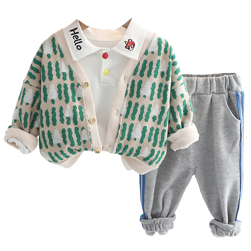 

Kids Clothing Sets for Baby Boys Cotton Coats T Shirt Pants Autumn Children Casual Sportswear Newborn Infant Clothes Outfits