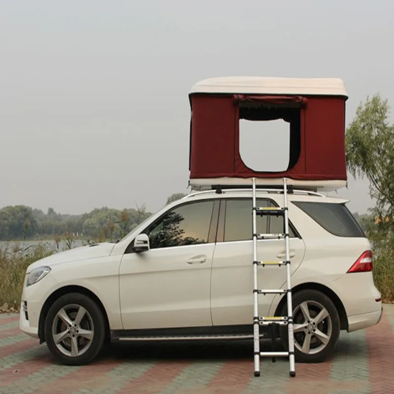 230cm Car top tent ladder Stable Foldable telescopic Aluminium alloy Multi Purpose Straight Ladder step With a hook