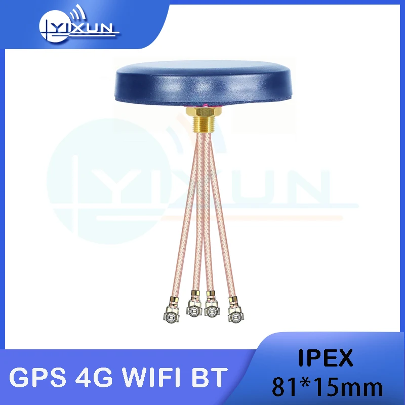 

GPS 4G WIFI BT 2,4G 4 в 1 комбинированная антенна три в одном наружная Водонепроницаемая антенна с высоким коэффициентом усиления RG178 1 м кабель IPEX со...