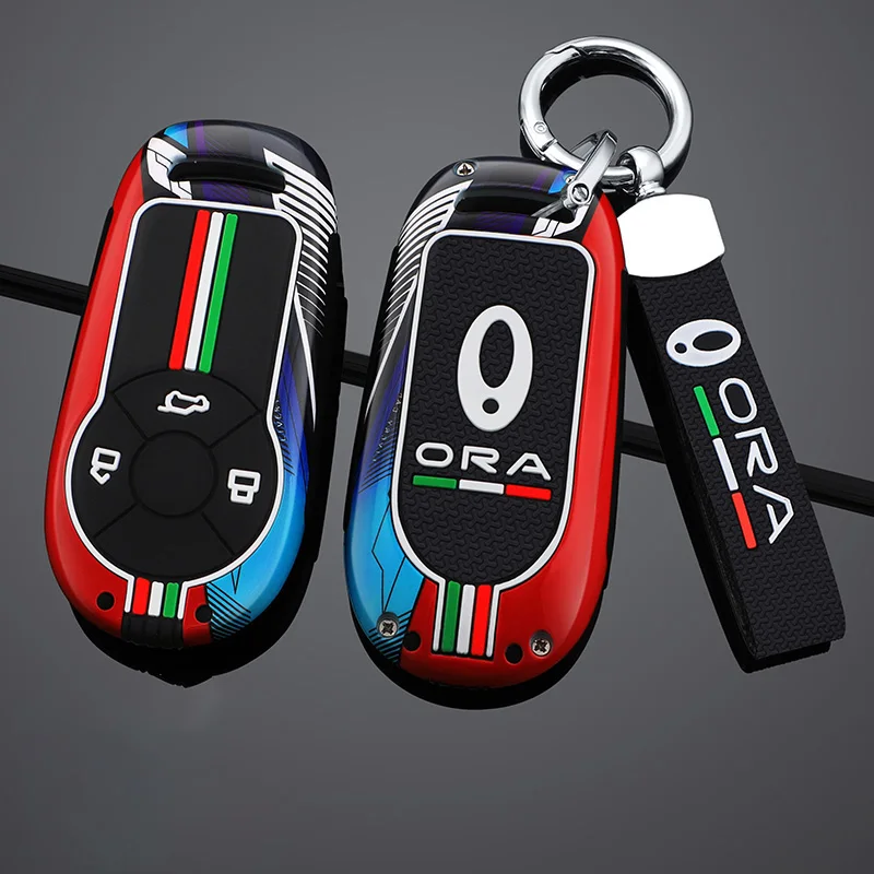 

Чехол для автомобильного ключа из цинкового сплава, сумка для GWM HAVAL H6 M6 ORA Good Cat White Cat IQ, автомобильный Стайлинг, держатель, защита корпуса