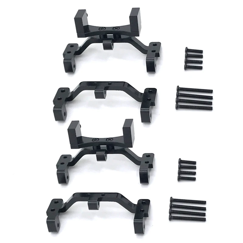 

2X For MN D90 D91 D96 MN99S 1/12 RC Car Upgrade Parts Metal Pull Rod Base Seat & Axle Up Servo Bracket Mount,Black