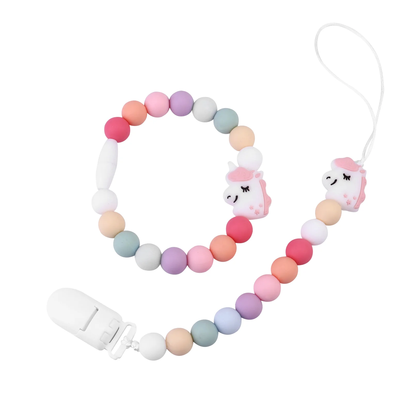 

Pacifier Chain Infant Teether Nursing Silicone Care Molar Silica Gel Teething Toys Baby Holder Rope