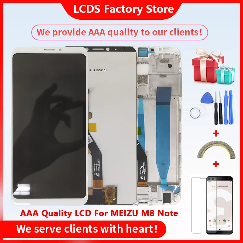 

ЖК-дисплей с рамкой для MEIZU M8 Note M822q, 6,0 дюйма, качество AAA