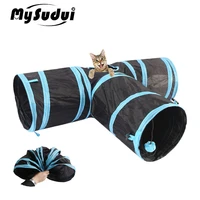 mysudui collapsible removable cat tunnel tube pet foldable play cat toys interactive tunnel funny puppy toy katten tunnel chat