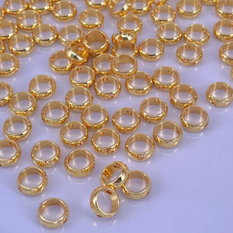 50pcs 6 8 10 12mm Round Shape Frame Jump Ring Brass Beads Pendant Connector For DIY Earring Bracelet Necklace Jewelry Making