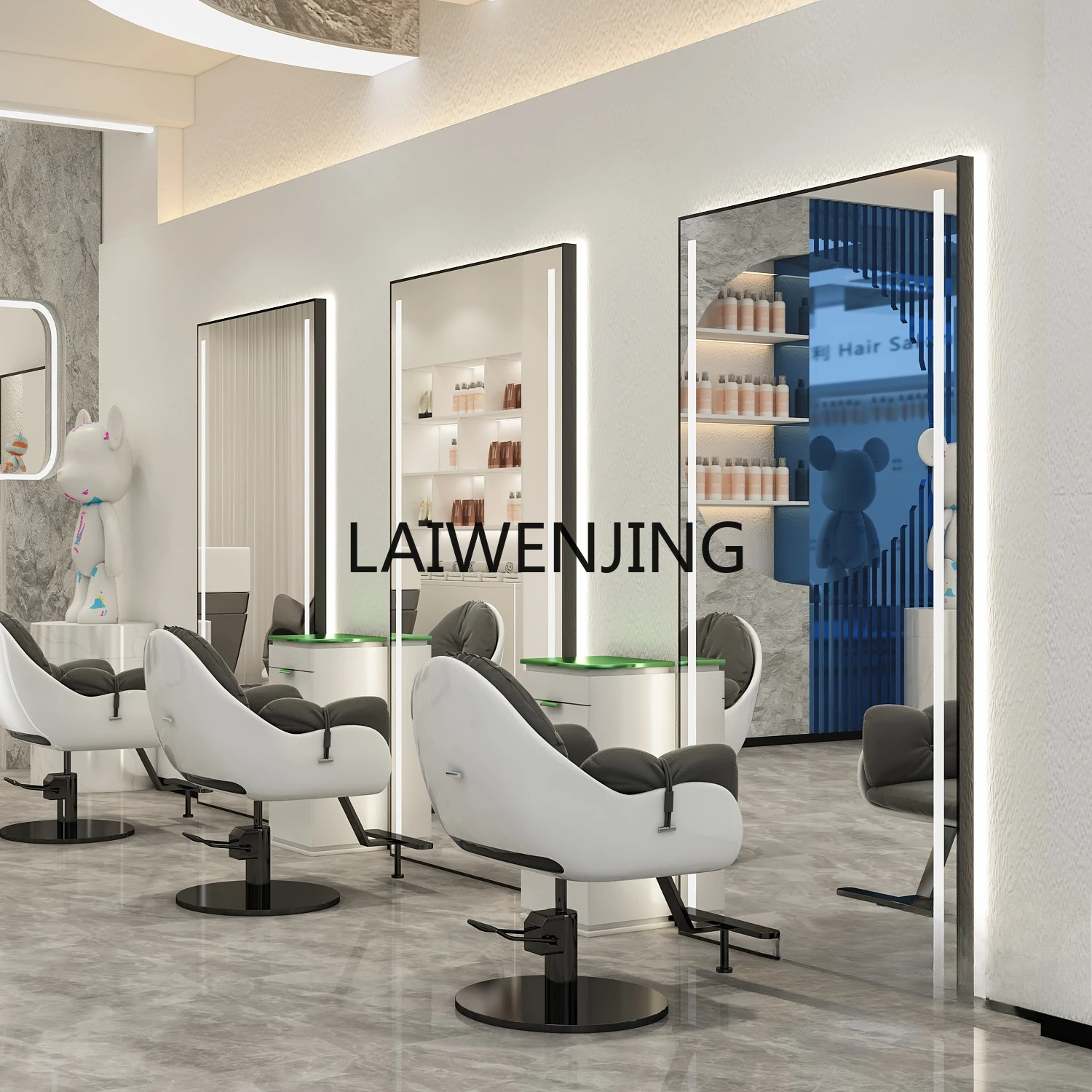 Зеркало для парикмахерской SGF зеркало специальное завивки пола и окрашивания