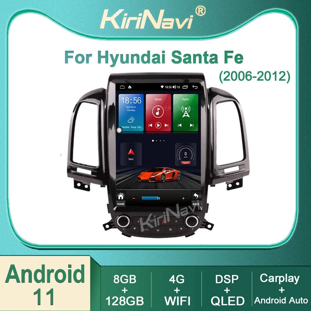 Kirinavi Für Hyundai Santa Fe 2006-2012 Android 11 Auto Radio DVD Multimedia Video Player Stereo Auto Navigation GPS 4G WIFI DSP