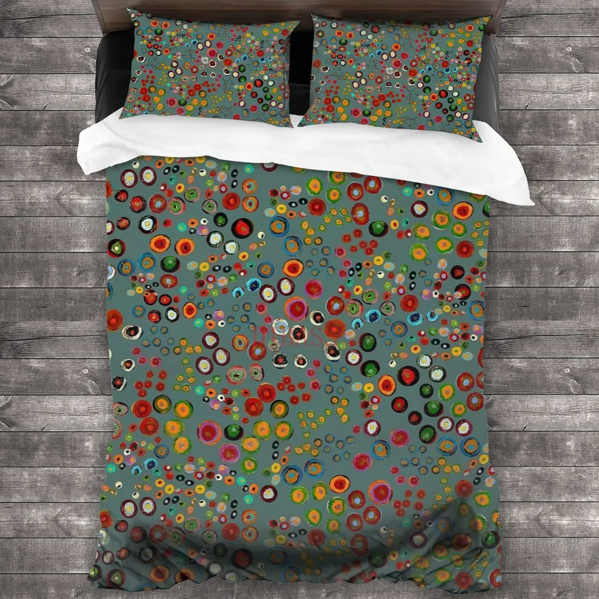 

Meandering спиральные бирюзовые мягкие фотообои с 2 наволочками, пододеяльник на молнии