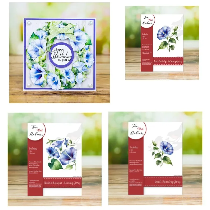 Построить букет Утренняя слава над краем цветы металлические трафареты штамп