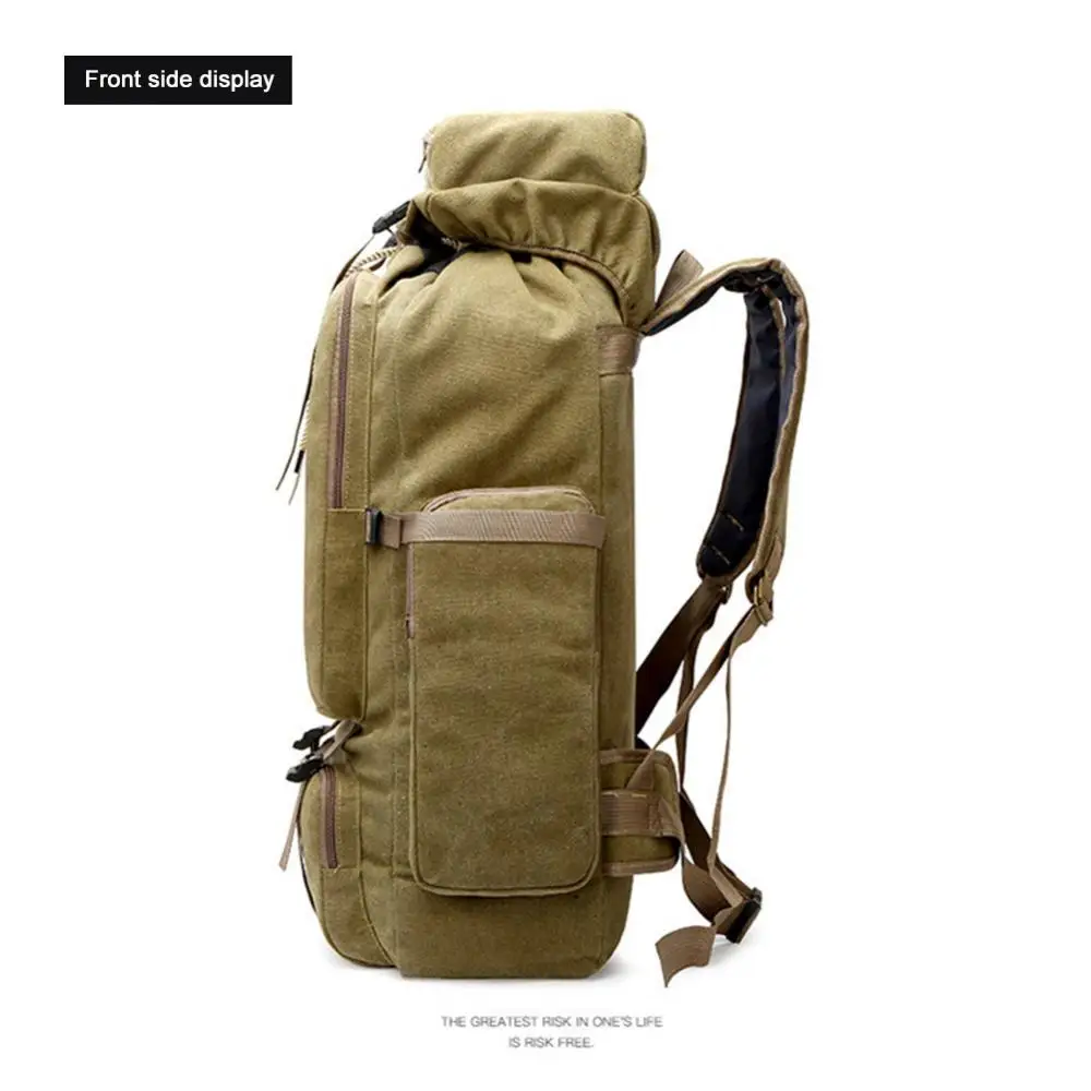 

Double-layer Storage Space Outdoor Bag Adjustable Side Buckle High Capacity Hiking Backpack Waterproof Camping Equipment Zipper
