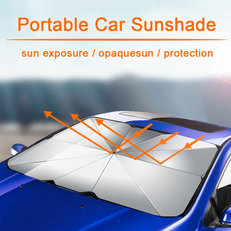 

Car Sun Shade Protector Parasol Auto Front Window Sunshade Covers Sun Protector Windshield Sunshade Umbrella Keep Vehicle Cool