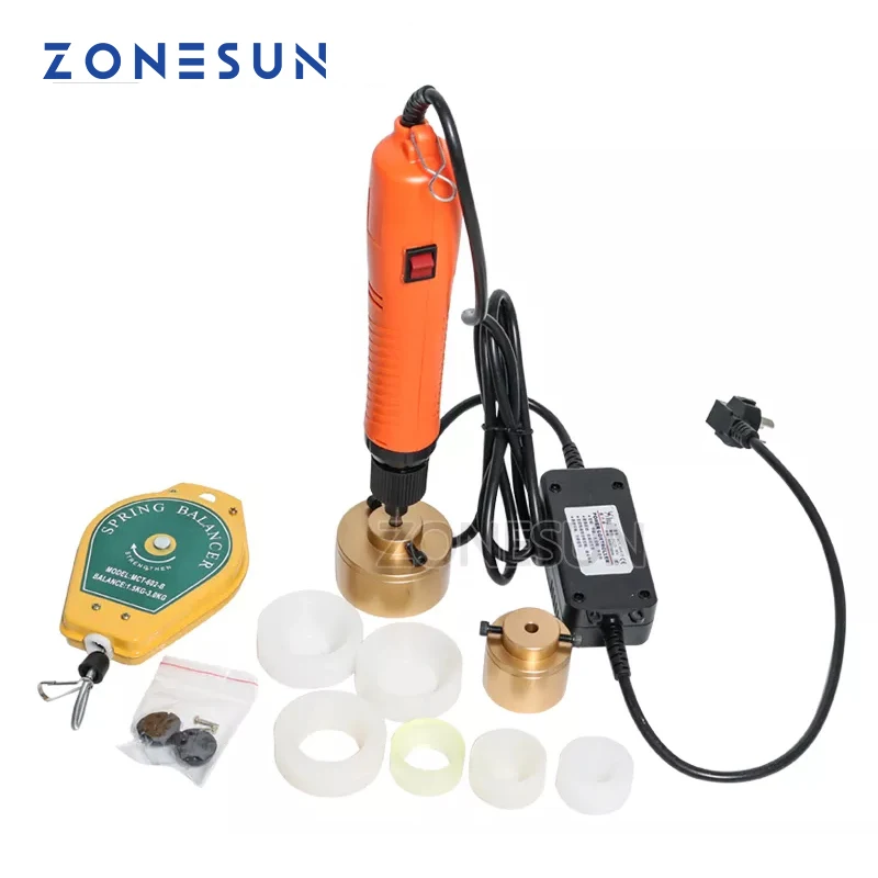 ZONESUN 10-50mm Handheld Capping Machine Electric bottle Cap Screwing Machine Capper Plastic Bottle Capping Machines