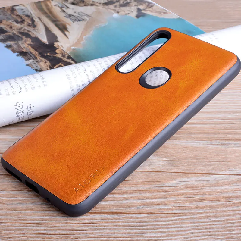 

Case for Motorola Moto One Macro coque Luxury Vintage leather Skin with soft phone cover for Moto One Macro case funda capa