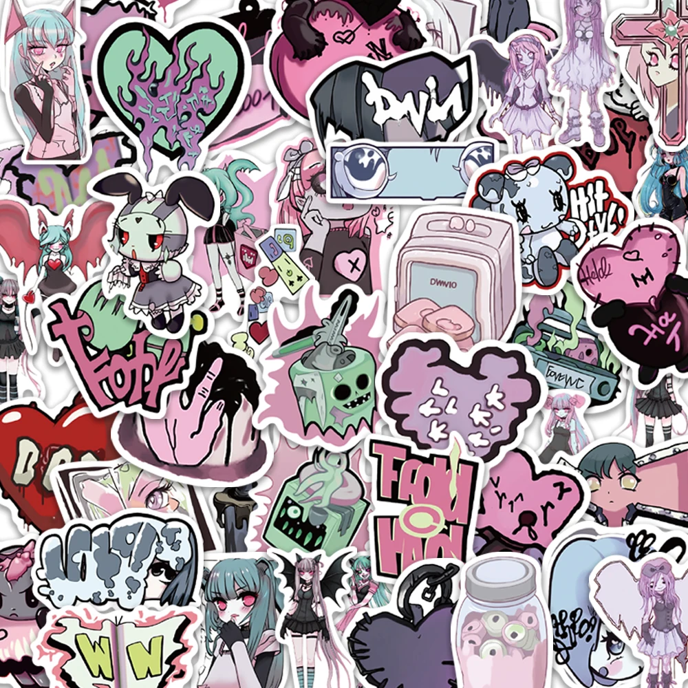 

10/50PCS Sweet Cool Stickers Vintage For DIY Notebook Guitar Scrapbooking Motorcycle Laptop Luggage Graffiti Decals